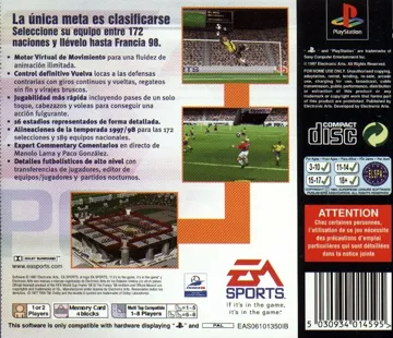 FIFA - Rumbo al Mundial 98 (ES) box cover back